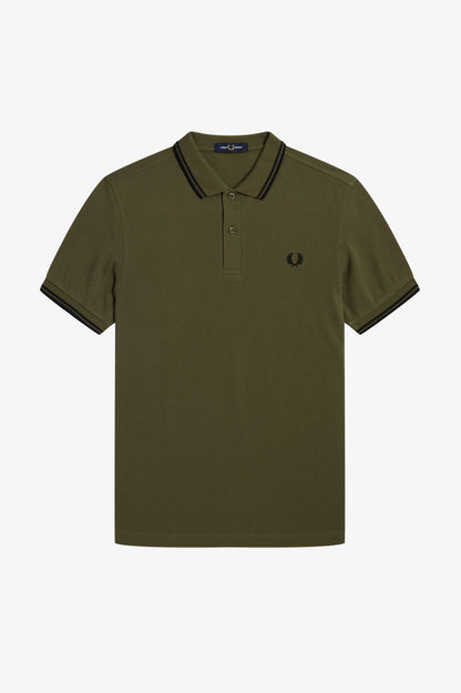 Fred Perry M3600 Q41 Skjorta // UNIFORMGRÖN/SVART 