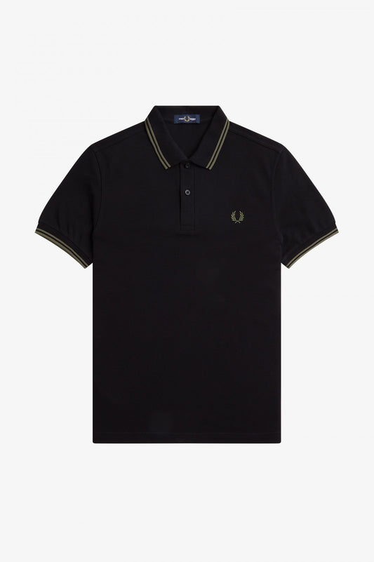 Fred Perry M3600 T44 Skjorta // SVART/FIELDGREEN 