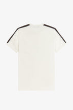 fred Perry Contrast Tape Ringer T-Shirt M4613 // ECRU/BURNT 42A
