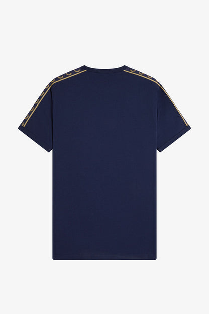 Fred Perry M4613 Contrast Tape Ringer T-Shirt // TENNIS BLUE/CHAMPAGNE 91A
