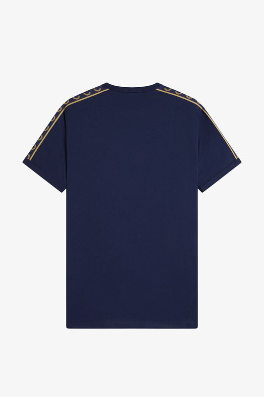 Fred Perry M4613 Contrast Tape Ringer T-Shirt // TENNIS BLUE/CHAMPAGNE 91A