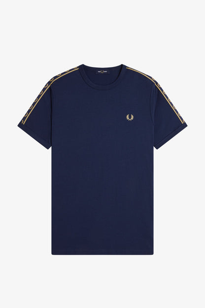 Fred Perry M4613 Contrast Tape Ringer T-Shirt // TENNIS BLUE/CHAMPAGNE 91A