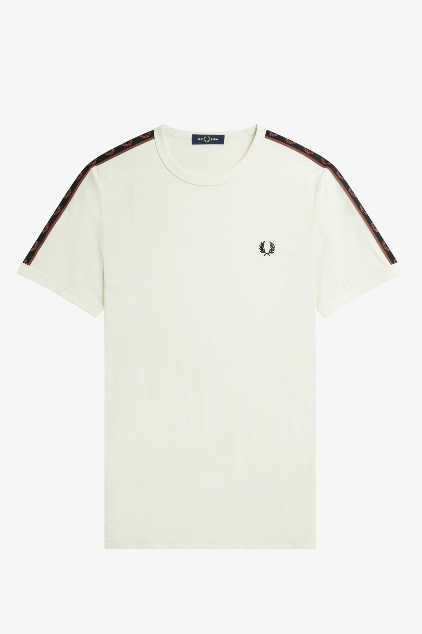 Fred Perry Tape Ringer Tee M4613 //ECRU/W.BROWN U09