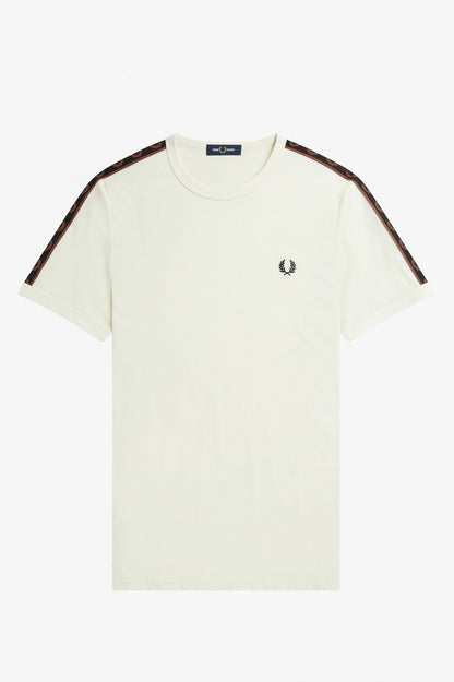 Fred Perry Tape Ringer Tee M4613 //ECRU/W.BROWN U09