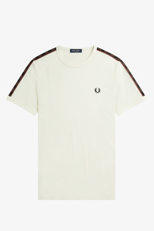 Fred Perry Tape Ringer Tee M4613 //ECRU/W.BROWN U09 