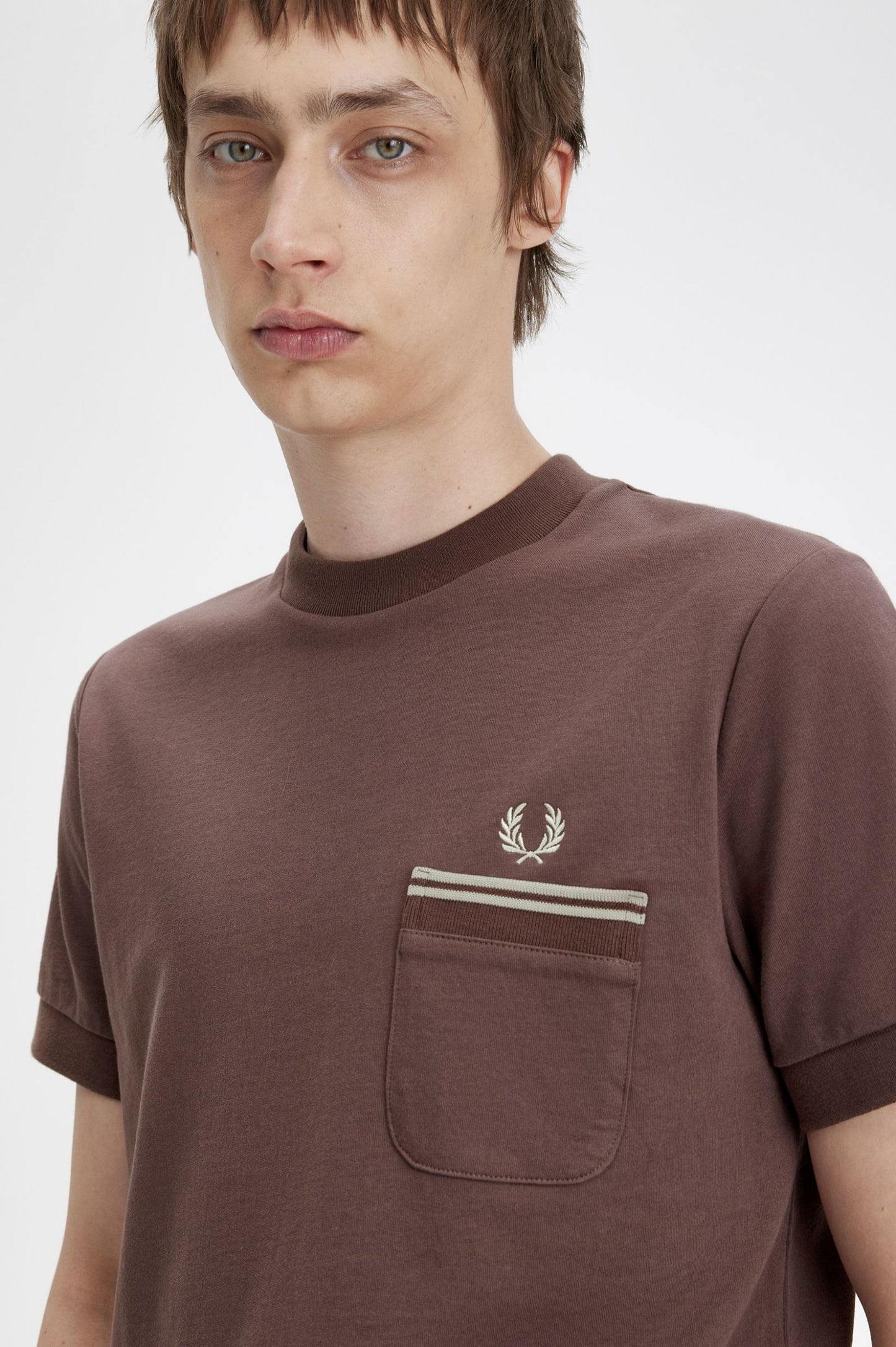 Fred Perry Loopback Tee M4650 // CARRINGTON BRICK