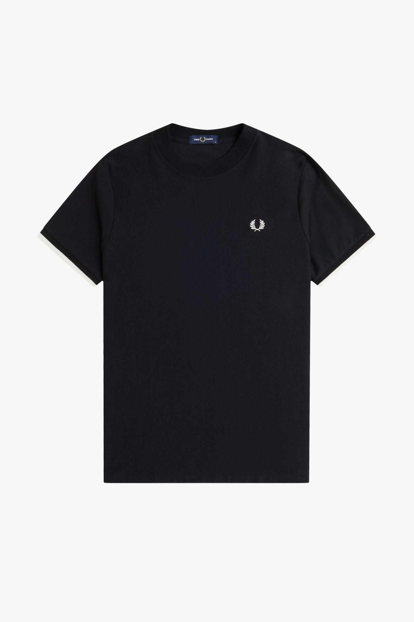 Fred Perry Tipped Cuff Piqué T-Shirt M4654 // BLACK 184