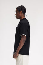 Fred Perry Tipped Cuff Piqué T-Shirt M4654 // BLACK 184