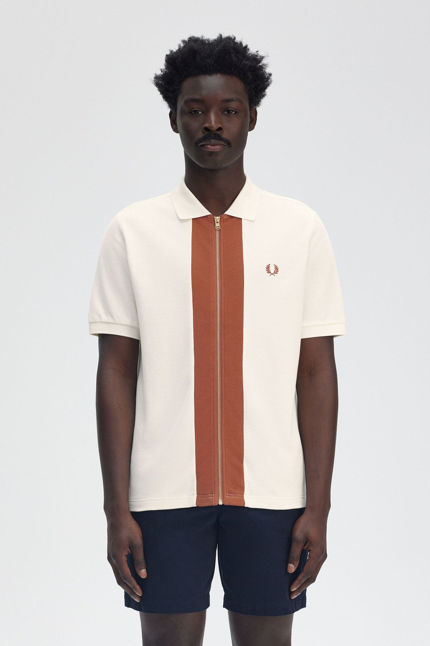 Fred Perry Zip Through Polo M6661 // LIGHT ECRU 760