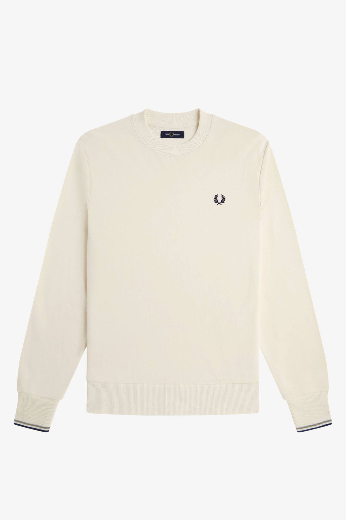 Fred Perry Crew Neck Sweatshirt // ECRU 68C