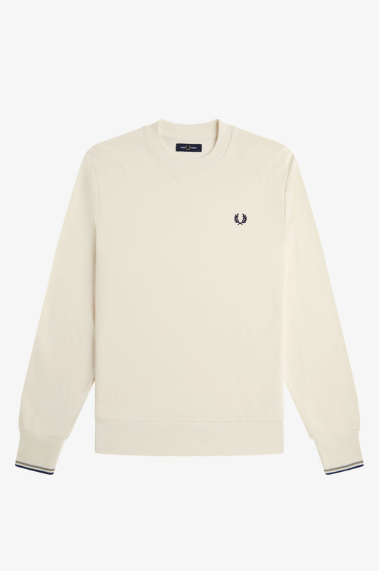Fred Perry Crew Neck Sweatshirt // ECRU 68C