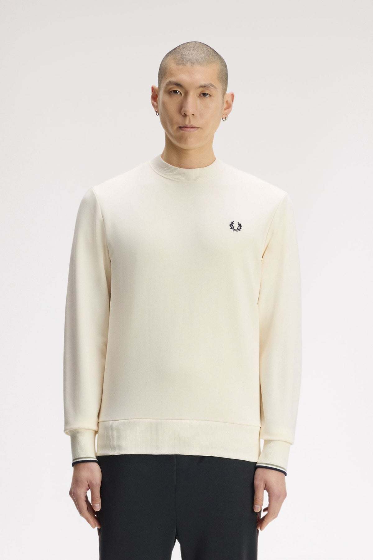 Fred Perry Crew Neck Sweatshirt // ECRU 68C