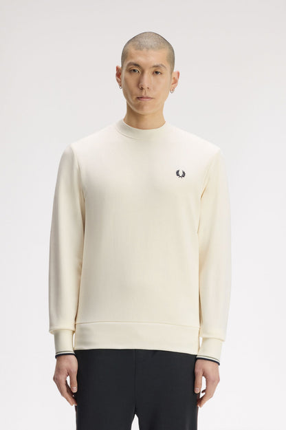 Fred Perry Crew Neck Sweatshirt // ECRU 68C