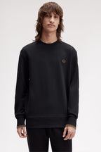 Fred Perry Crew Neck Sweatshirt // BLACK S77