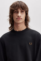Fred Perry Crew Neck Sweatshirt // BLACK S77