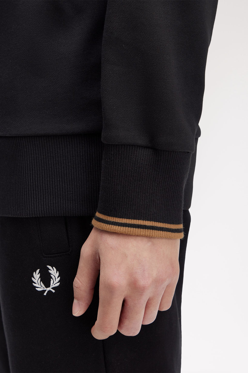 Fred Perry Crew Neck Sweatshirt // BLACK S77