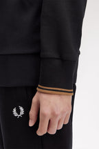 Fred Perry Crew Neck Sweatshirt // BLACK S77