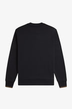 Fred Perry Crew Neck Sweatshirt // BLACK S77