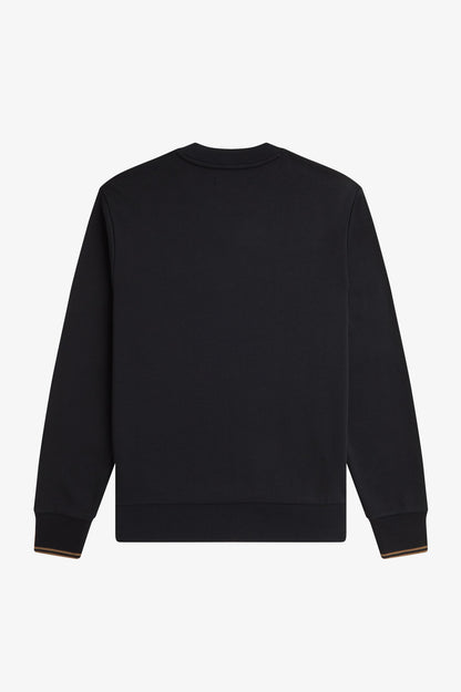 Fred Perry Crew Neck Sweatshirt // BLACK S77
