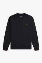 Fred Perry Crew Neck Sweatshirt // BLACK S77