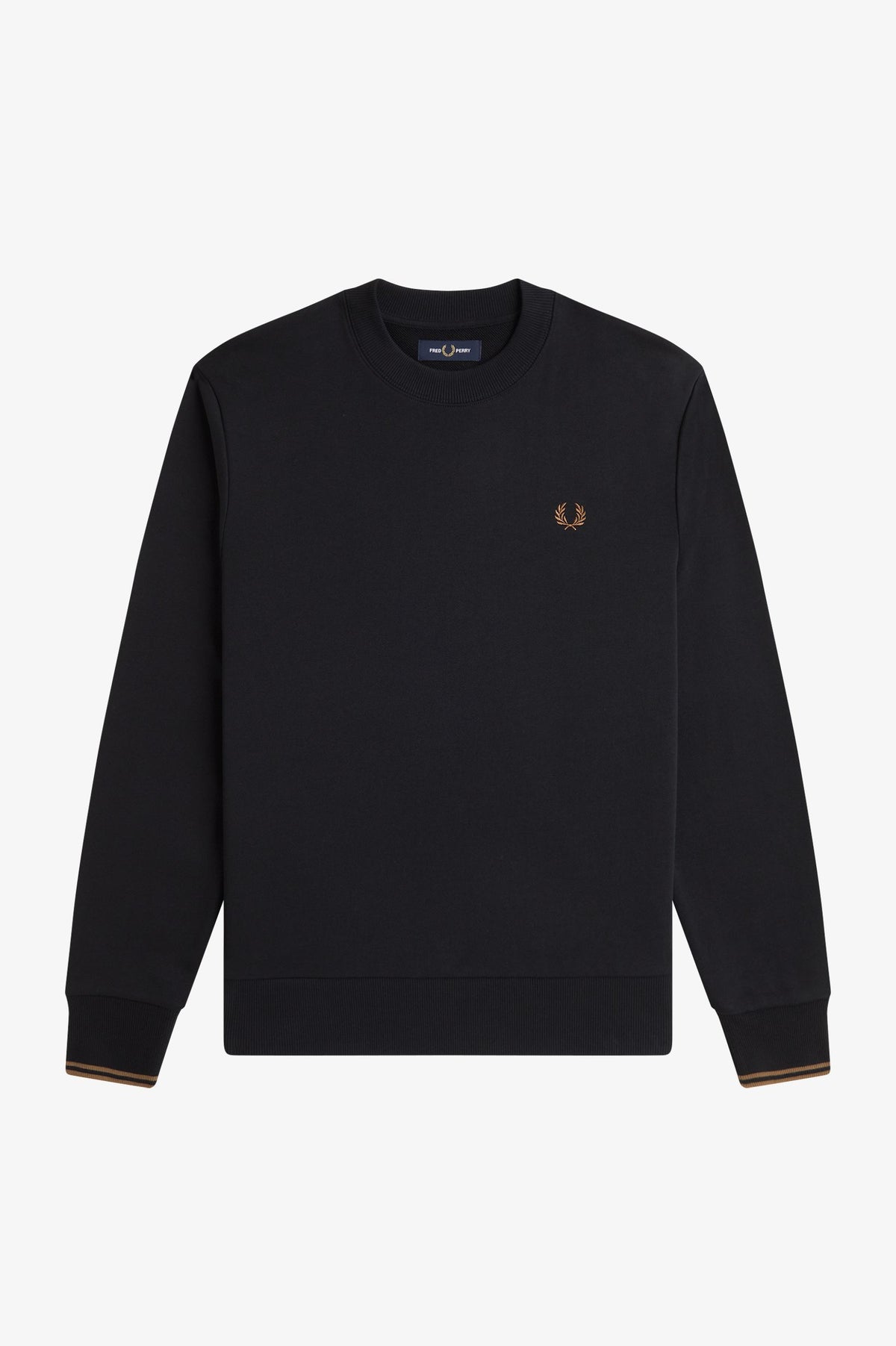 Fred Perry Crew Neck Sweatshirt // BLACK S77
