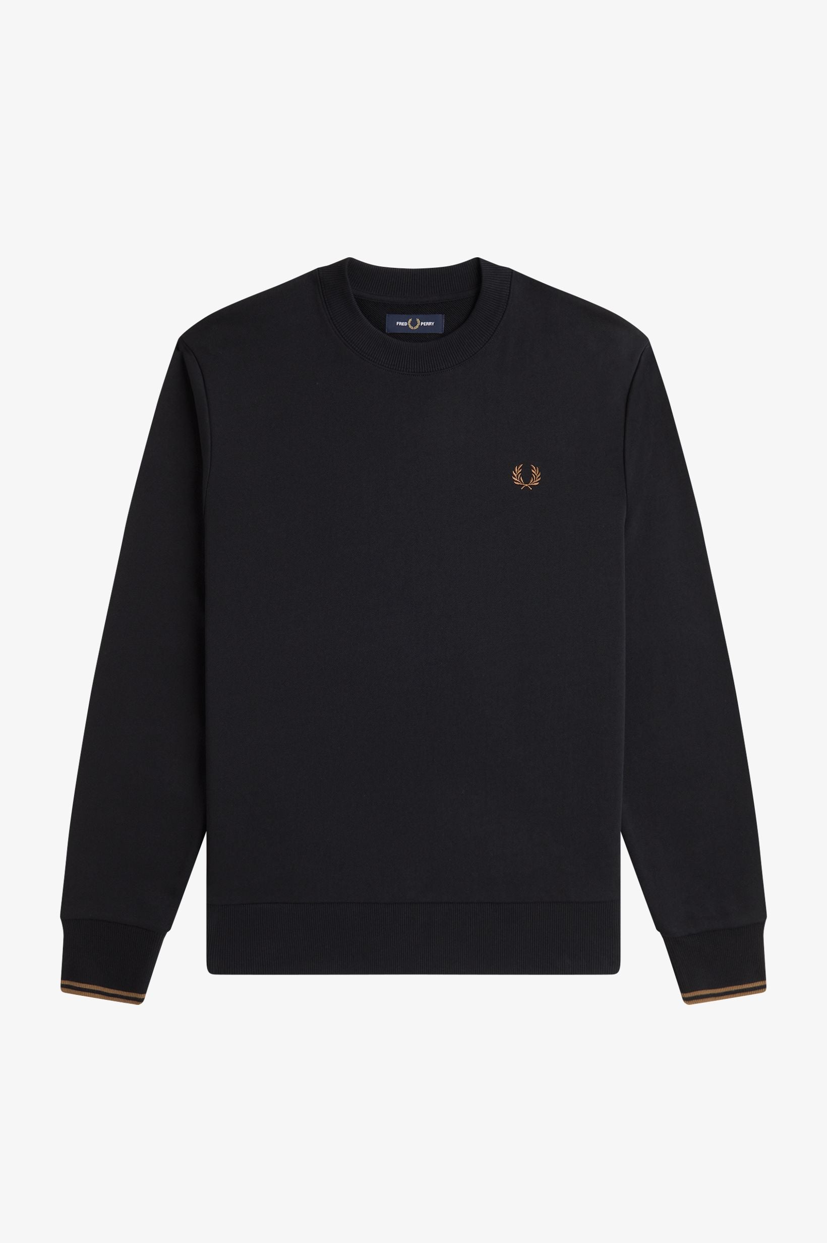 Fred Perry Crew Neck Sweatshirt // BLACK S77
