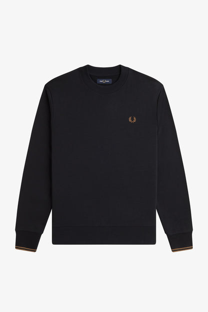 Fred Perry Crew Neck Sweatshirt // BLACK S77