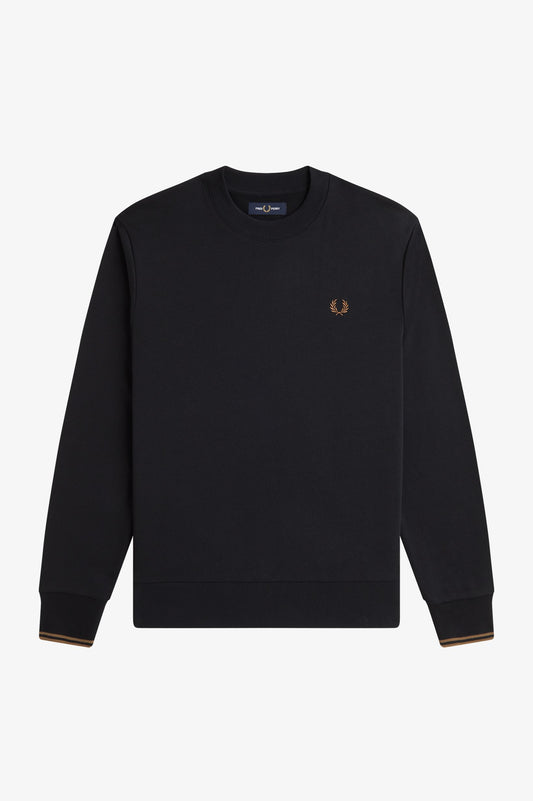 Fred Perry Crew Neck Sweatshirt // BLACK S77