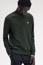 Fred Perry Crew Neck Sweatshirt // GREEN T50