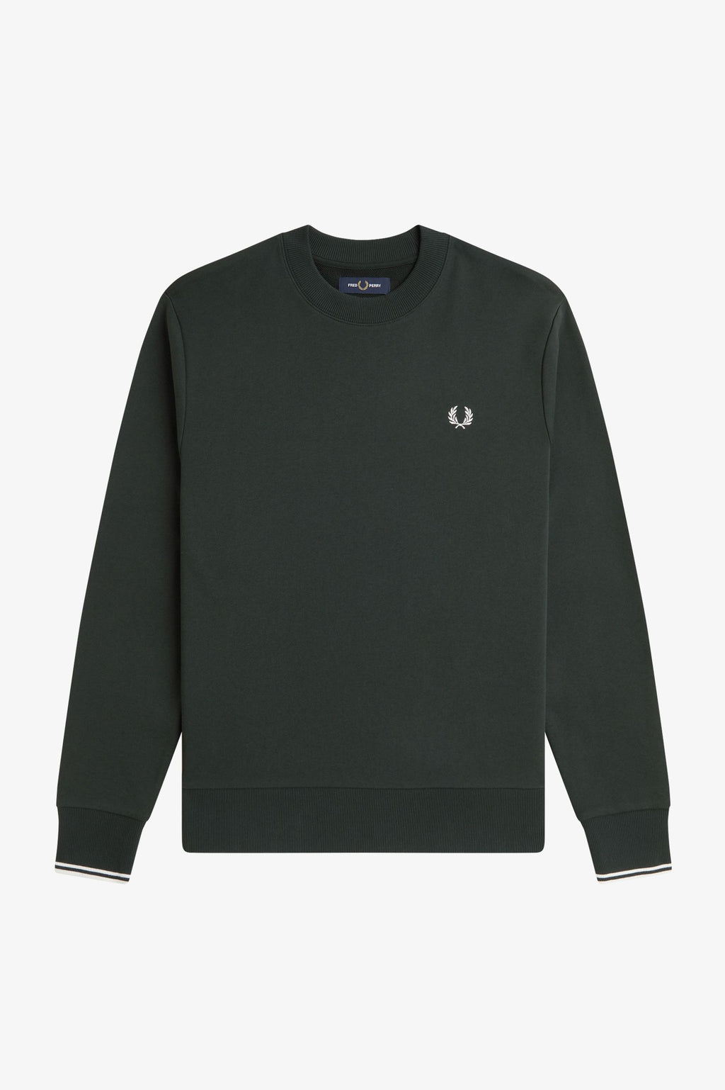 Fred Perry Crew Neck Sweatshirt // GREEN T50