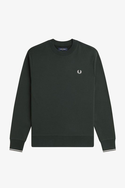Fred Perry Crew Neck Sweatshirt // GREEN T50