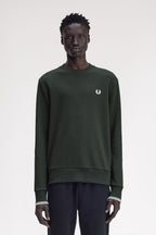 Fred Perry Crew Neck Sweatshirt // GREEN T50