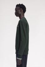 Fred Perry Crew Neck Sweatshirt // GREEN T50