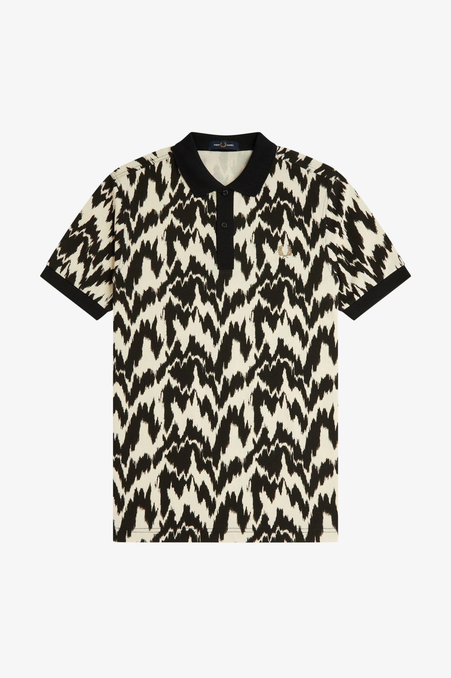 Fred Perry Animal Print Polo M8690 // ECRU 560