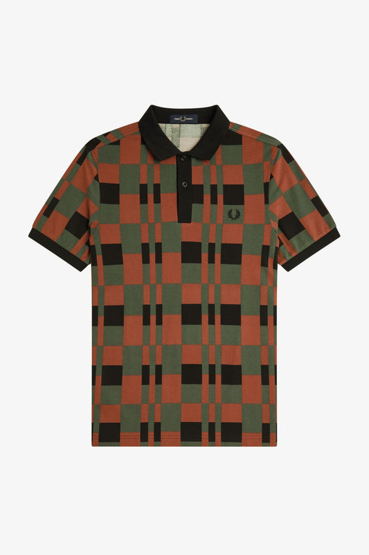 Fred Perry Split Chequerboard Polo M8691 // LAUREL W19