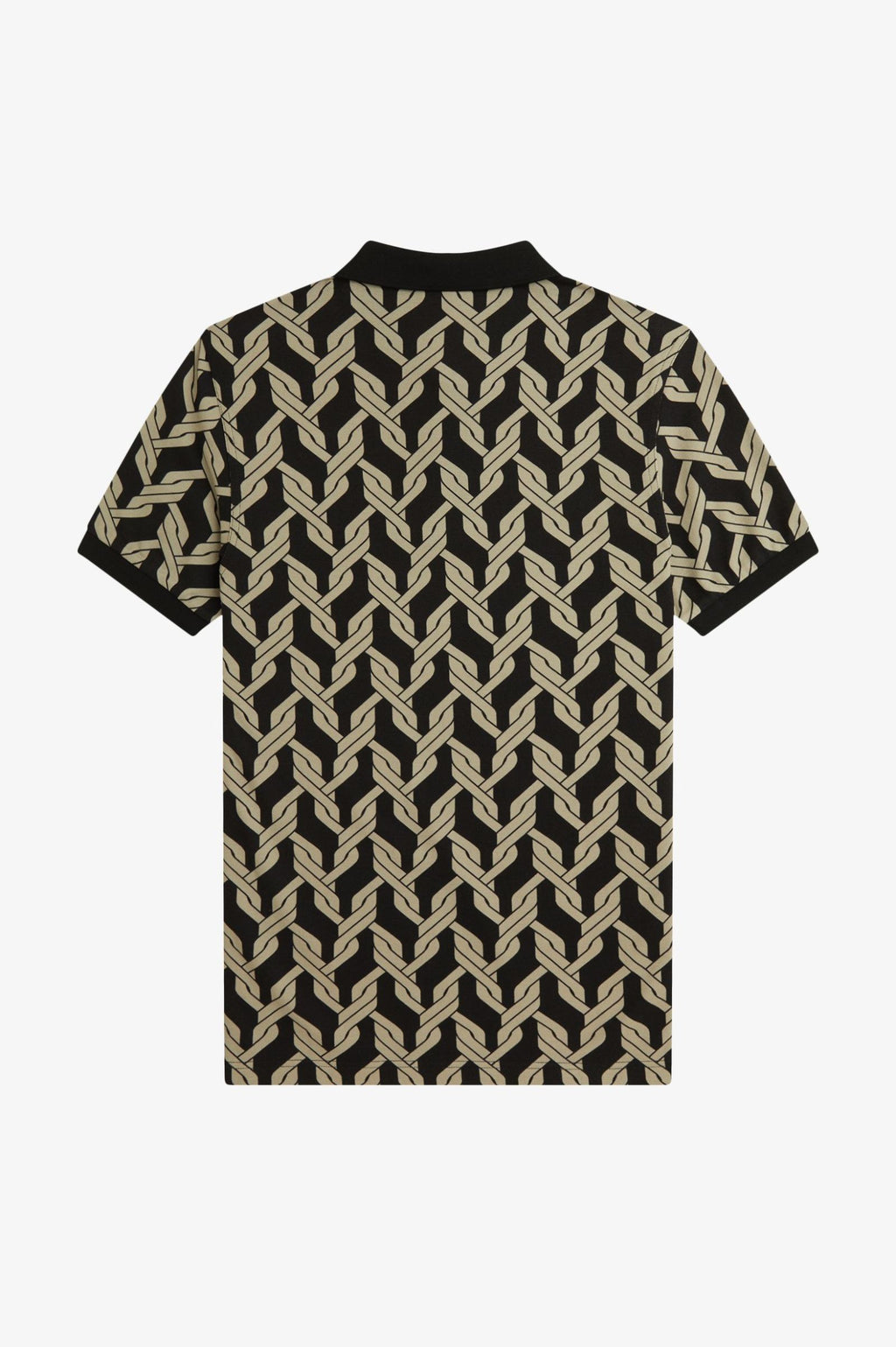 Fred Perry Cable Knit Polo Shirt M9837 // BLACK 102