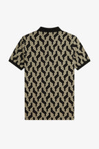 Fred Perry Cable Knit Polo Shirt M9837 // BLACK 102