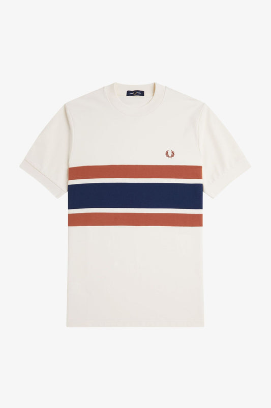 Fred Perry Panelled T-Shirt M9860 // LIGHT ECRU 760