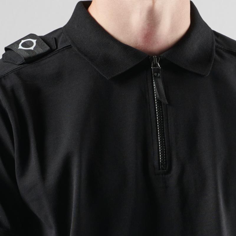 Ma.strum SS Zip Polo // JET BLACK