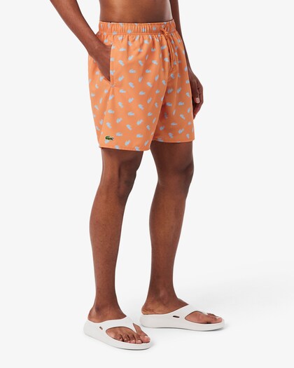 Lacoste Mid Lenght Crocodile Print Swim Trunks