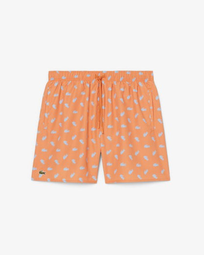 Lacoste Mid Lenght Crocodile Print Swim Trunks