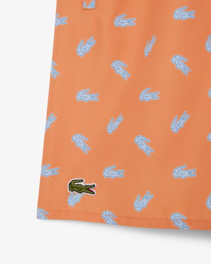 Lacoste Mid Lenght Crocodile Print Swim Trunks