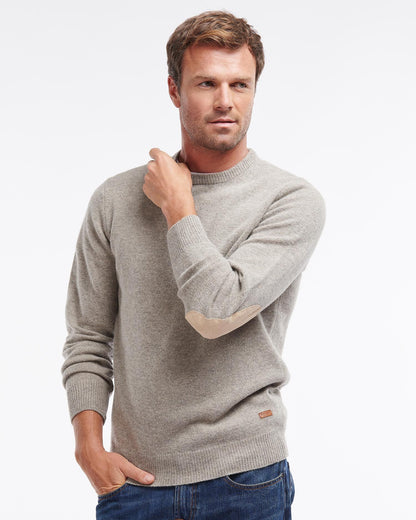 Barbour Essential Crew-Neck Jumper MKN0584ST51 // STONE