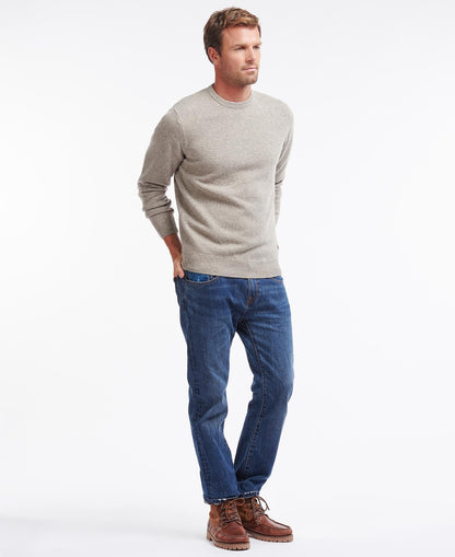 Barbour Essential Crew-Neck Jumper MKN0584ST51 // STONE