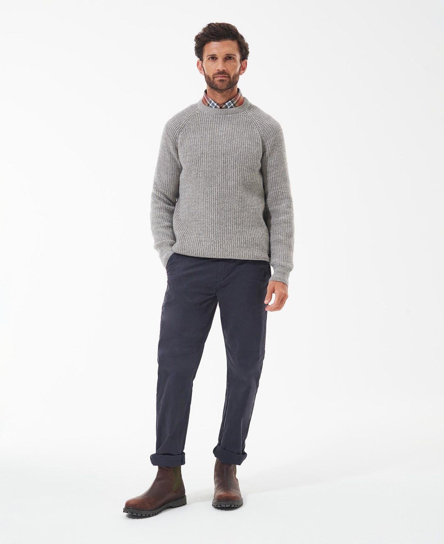 Barbour Horseford Crew Neck Jumper MKN1113ST51 // STONE