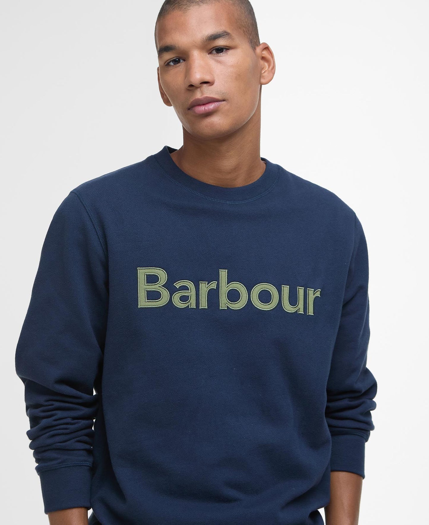 Barbour Pique Logo Sweatshirt MOL0670 // NAVY NY91