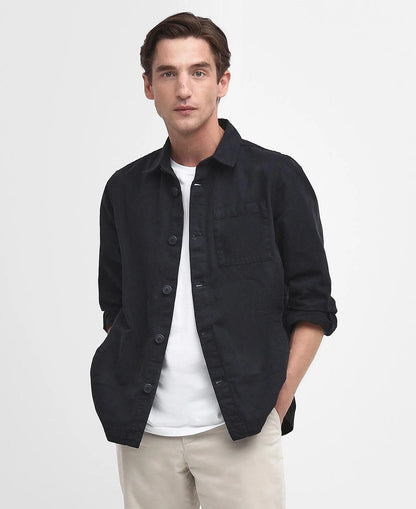 Barbour Washed Cotton Overshirt MOS0281 // NAVY NY91