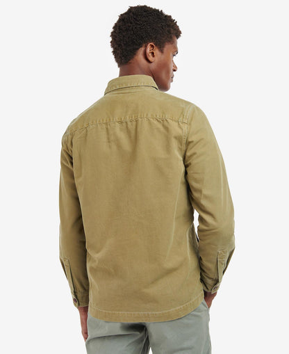 Barbour Washed Cotton Overshirt MOS0281 // BLEACHED OLIVE OL31