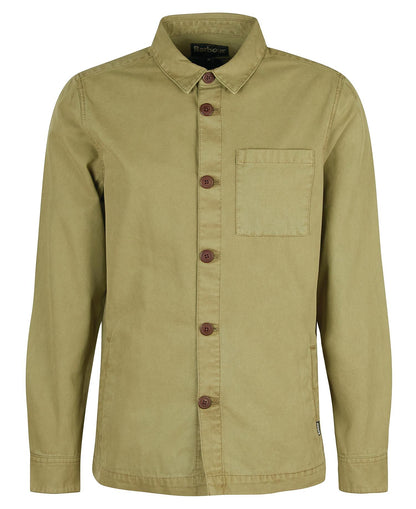 Barbour Washed Cotton Overshirt MOS0281 // BLEACHED OLIVE OL31