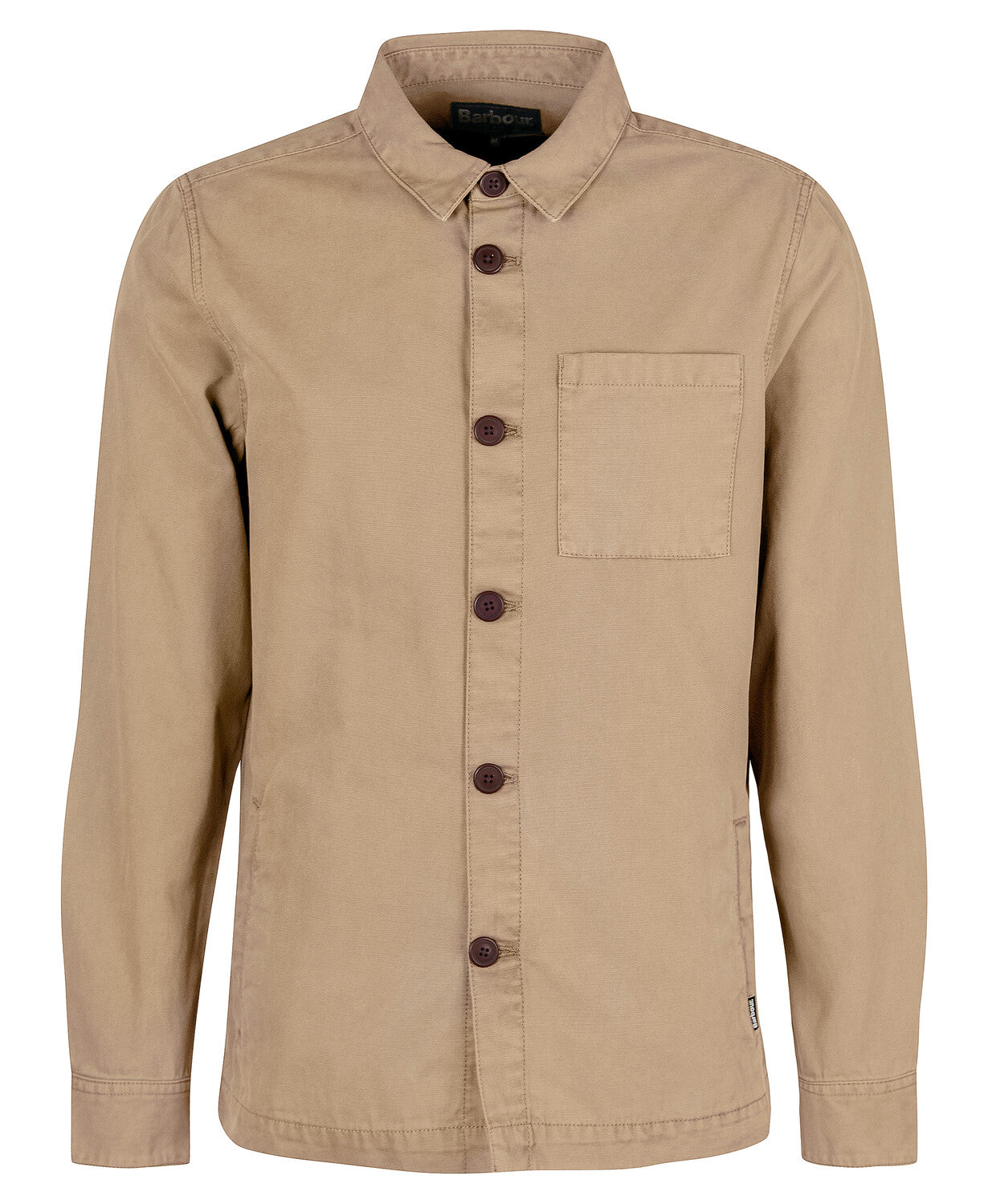 Barbour Washed Cotton Overshirt // WASHED STONE ST17